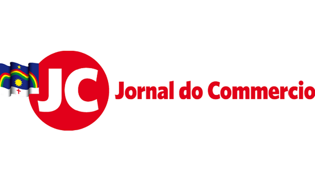 logo do jornal do commercio, com itens vermelhos e bandeira de pernambuco